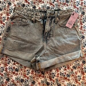 Gray- Washed Denim Shorts
